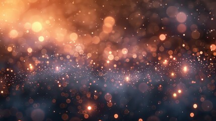 Obraz premium Vibrant Abstract Background of Glimmering Lights Across a Dark Surface at Night