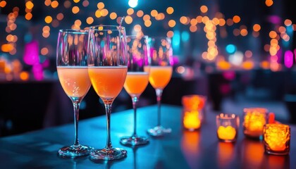 Business networking event, vibrant colors, professional setting, dynamic scenes, inviting