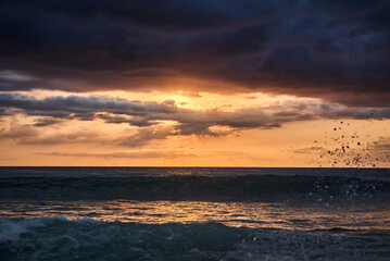 Beautiful sunset over the ocean