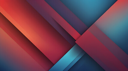 Obraz premium This is a vibrant abstract background featuring diagonal stripes with a gradient transition from blue to red tones. Generative AI