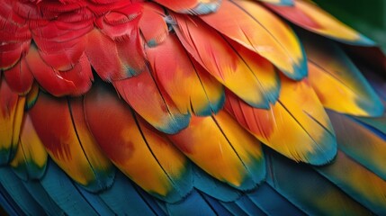 Fototapeta premium Vibrant Macaw Feathers