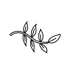 outline of tropical leaf