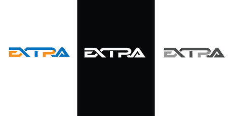 LETTERING TYPOGRAPHY BRAND LOGO FOR BRANDING EXTRA WITH SPECIAL CHARECTER
