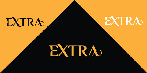 TYPOGRAPHY LETTERING LOGO EXTRA BRAND IDENTITY WITH SPECIAL CHARECTERS A