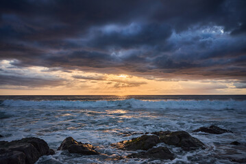 Beautiful sunset over the ocean
