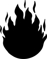 Illustration of flame, fire. Vector illustration
