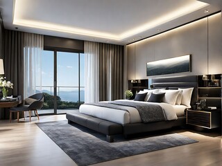 Luxury Bedroom Interior Design with Ocean View