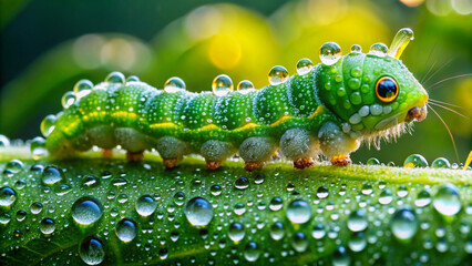 caterpillar on leaf, insect, green, nature, animal, macro, larva, leaf, butterfly, worm, isolated, yellow, salamander, bug, close-up, wildlife