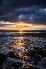 Beautiful sunset over the ocean