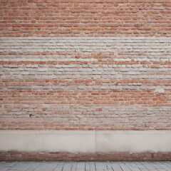 Light Red brick walls Seamless pattern. Realistic brick textures collection.