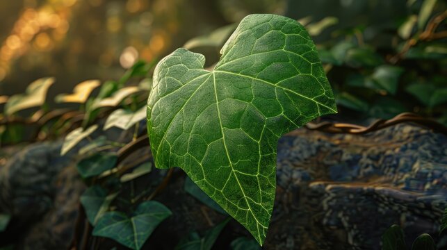 Ivy Gourd leaf in natural setting