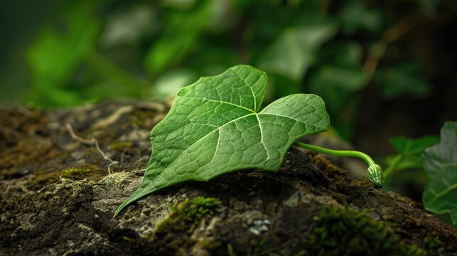 Ivy Gourd leaf in natural setting