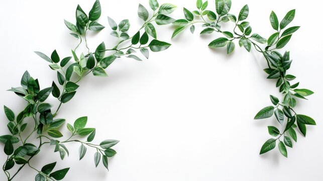 Italian ruscus twigs in floral corner setup on white backdrop
