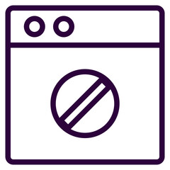 Fake Website Icon in Line Style