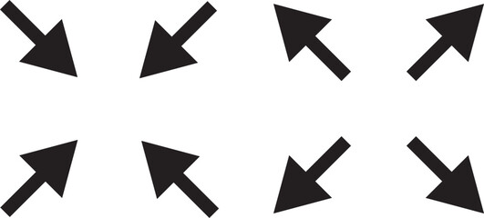 Zoom in and zoom out icons. Full screen and shrinking icon sets. Vectors. zoom out icon magnifying glass icon isolated vector on white background.