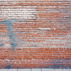 Naklejka premium Grunge Red brick walls Seamless pattern. Realistic brick textures collection.