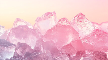 frozen ice with a pink gradient