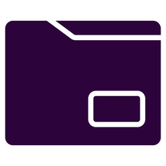 Folder Icon in Solid Style