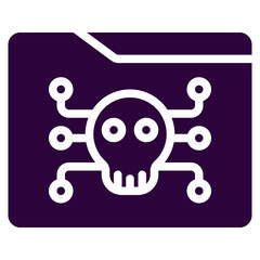 Virus Icon in Solid Style