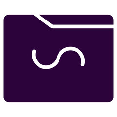 Worm Icon in Solid Style