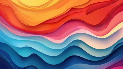 Multi pastel layers color background. Cover layout material design template.