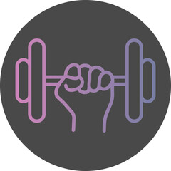 Fototapeta premium Weightlifting Barbell Icon Design