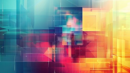 Obraz premium Abstract blue and yellow geometric background for design, covers, advertising, templates, banners and posters