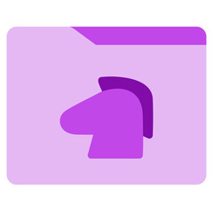 Trojan Icon in Flat Style