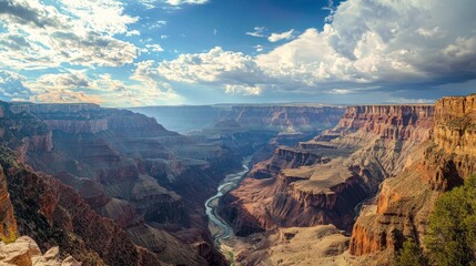 Grand Canyon Vista with a Winding River