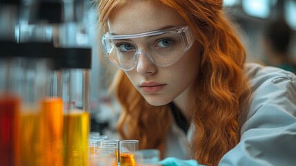 High School Science Lab Activities With Students Conducting Experiments in Chemistry Class During Daytime