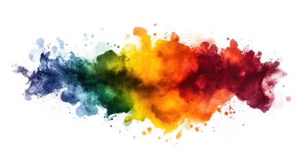 This vibrant image features an abstract splash of colorful paints blending together, representing creativity, emotional expression, and artistic freedom.
