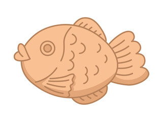 Vector taiyaki. Traditional japanese food. Isolated on white background.