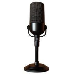 Retro microphone isolated on white background