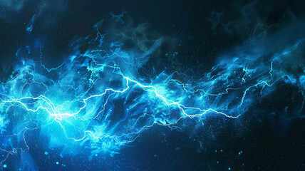 vibrant Lightning discharge on a dark background close-up	