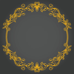 Ornament Foral Wedding Border Vintage