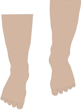 Pies de hombre caminand