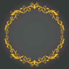 Ornament Foral Wedding Border Vintage