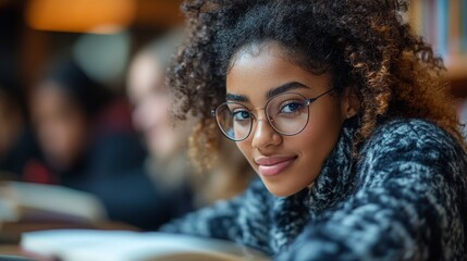 Friends Engaged in Collaborative Study Session at Library Table During Afternoon