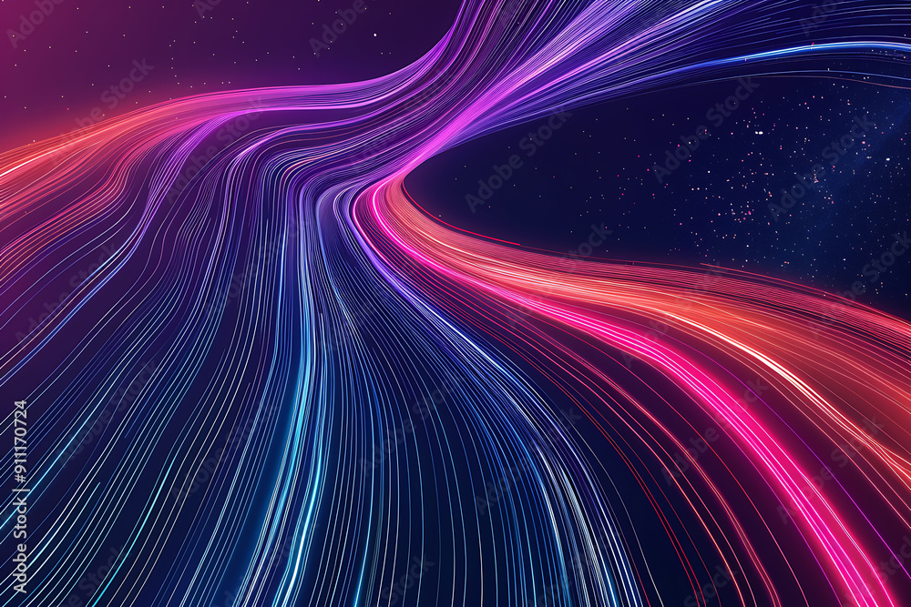 Poster abstract background of smooth lines. big data visualization.