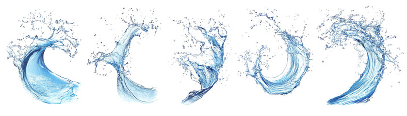 Dynamic water splashes captured mid-motion, showcasing the beauty of fluidity and energy in stunning detail and clarity.