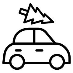 Car Icon in Line Style