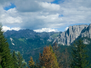 Obraz premium Hiking in Val di Fassa - Dolomites - Italy