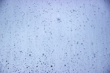 Drops on glass after rain