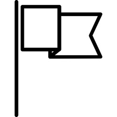 Flag vector icon in outline style 