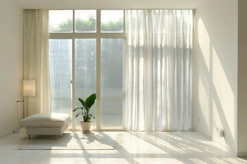 white interior home livingroom light
