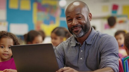 Obraz premium A person sitting at a desk with a laptop open, possibly working or studying