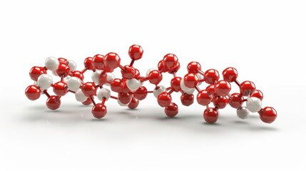 Polybutylene terephthalate, 3D illustration, realistic, isolated on white background