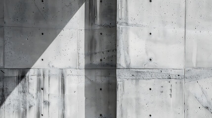 A minimalist concrete wall with light and shadow, perfect for modern architecture and design projects. 
