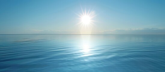 Obraz premium blue sky sun shine reflection light water