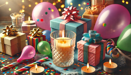 Fototapeta premium Romantic Candlelit Dinner